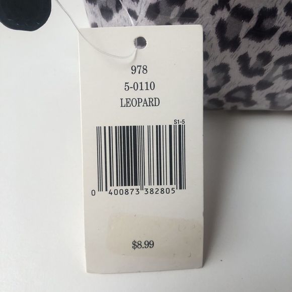 New Saks Fifth Avenue Leopard Print Travel Cosmetic Bag - Picture 4 of 9